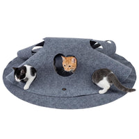 Tangkula Grand tapis tunnel rond de 102 cm pour chats d'intérieur