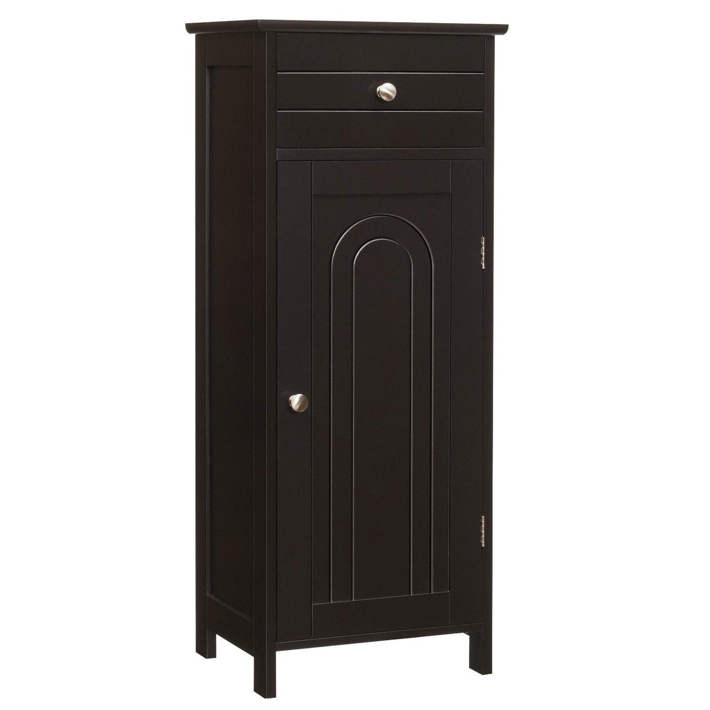 Bathroom Floor Cabinet, Wooden Side Storage Organizer Unit
