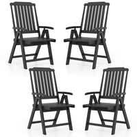 Tangkula Foldable Patio Chair All-Weather HDPE Outdoor Dining Chair(1/2/4)