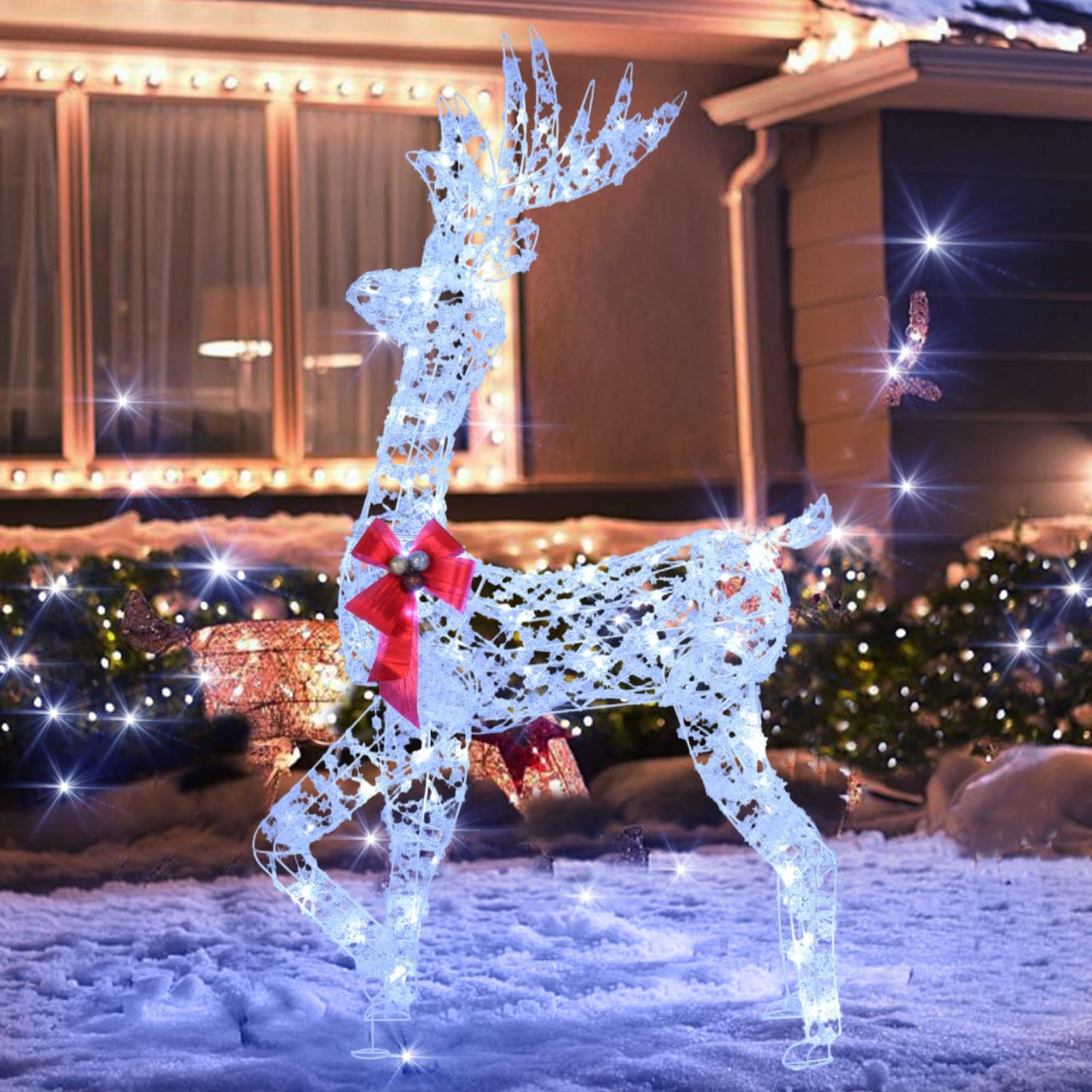 Tangkula 5 FT Lighted Christmas Reindeer