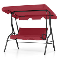 Tangkula 3 Person Porch Swing with Cushions & Canopy