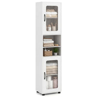 Tangkula 67” Tall Bathroom Cabinet, Slim Floor Storage Cabinet
