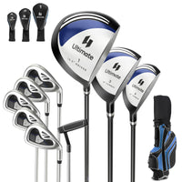 Tangkula Ensemble complet de 10 clubs de golf pour homme, droitier
