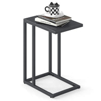 Tangkula C Shaped Side Table for Living Room Bedroom Patio Balcony