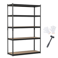 Tangkula 5-Tier Heavy Duty 2200 LBS Metal Storage Organizer Rack (1/2/3/4)