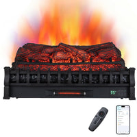 Tangkula 30" WiFi Fireplace Insert Pinewood Set