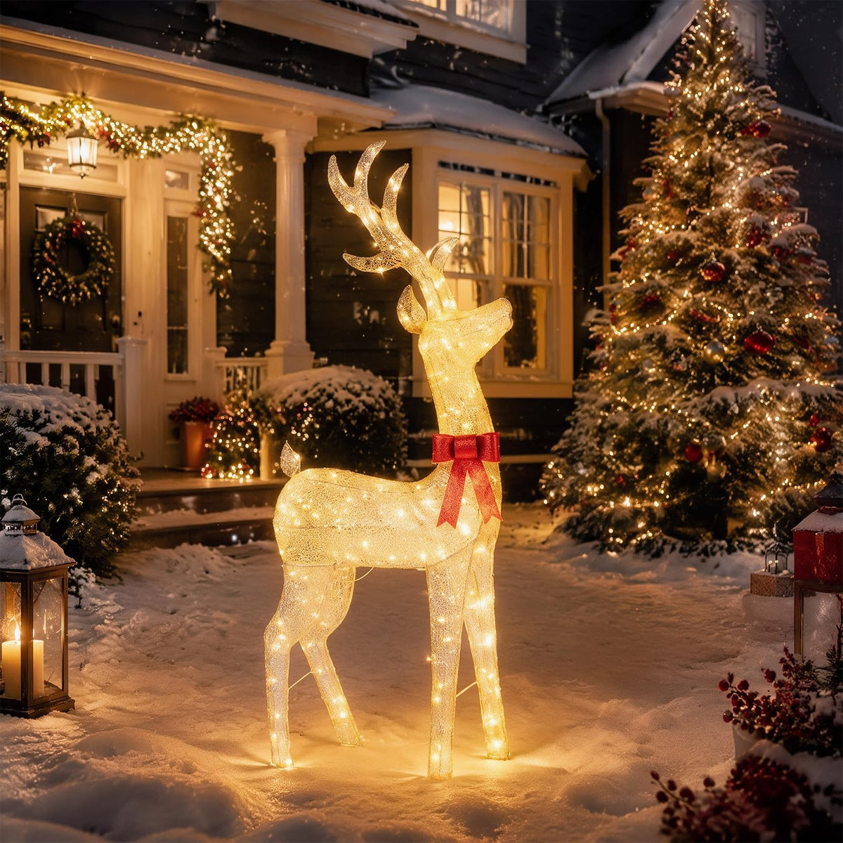 Tangkula 5.2 FT Christmas Lighted Reindeer