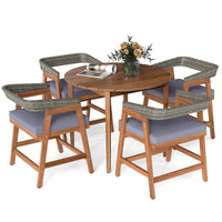 Tangkula 5 Piece Patio Dining Set for 4