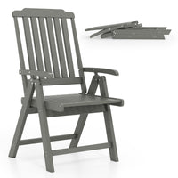 Tangkula Foldable Patio Chair All-Weather HDPE Outdoor Dining Chair(1/2/4)