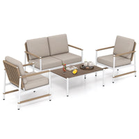Tangkula 8 Pieces Patio Furniture Set with Thick Cushions