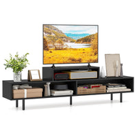 Tangkula 3 Cubby TV Stand for TVs up to 70" Entertainment Center