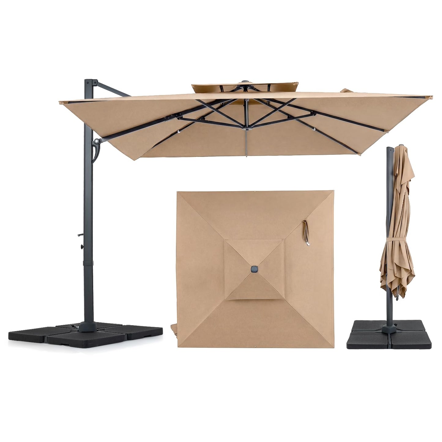 Tangkula 10 FT Patio Umbrella with Base Included