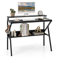 Tangkula 2 Tier Computer Desk w/Monitor Stand