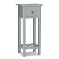 Tangkula Small Side Table for Small Spaces, Farmhouse Acacia Wood Slim End Table
