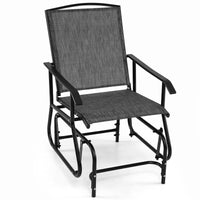 Tangkula Outdoor Glider Chair with Metal Frame & Armrests (1/2)