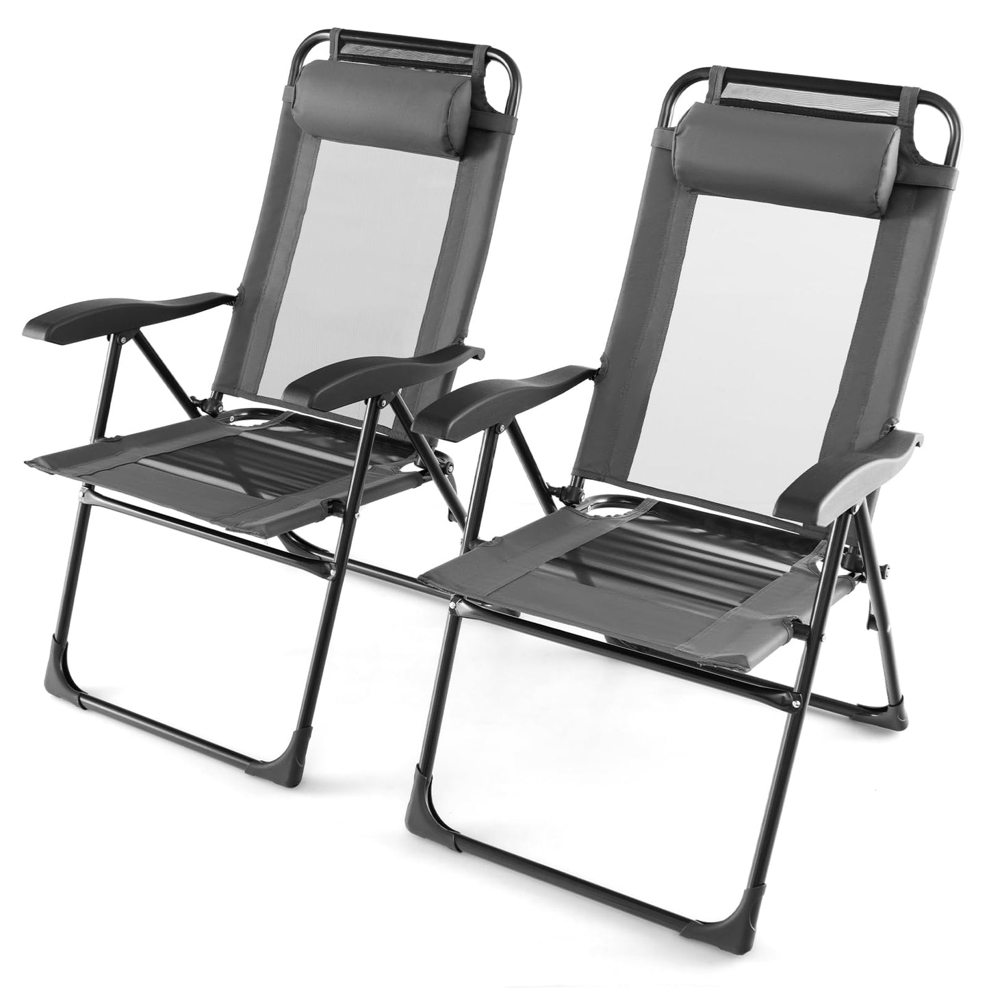 Tangkula Folding Patio Chairs Set