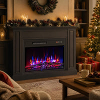 Tangkula 23 Inch Recessed Electric Fireplace with Remote