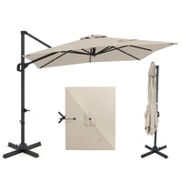 Tangkula 11 x 9 FT Patio Umbrella Large Offset Cantilever Outdoor Umbrella