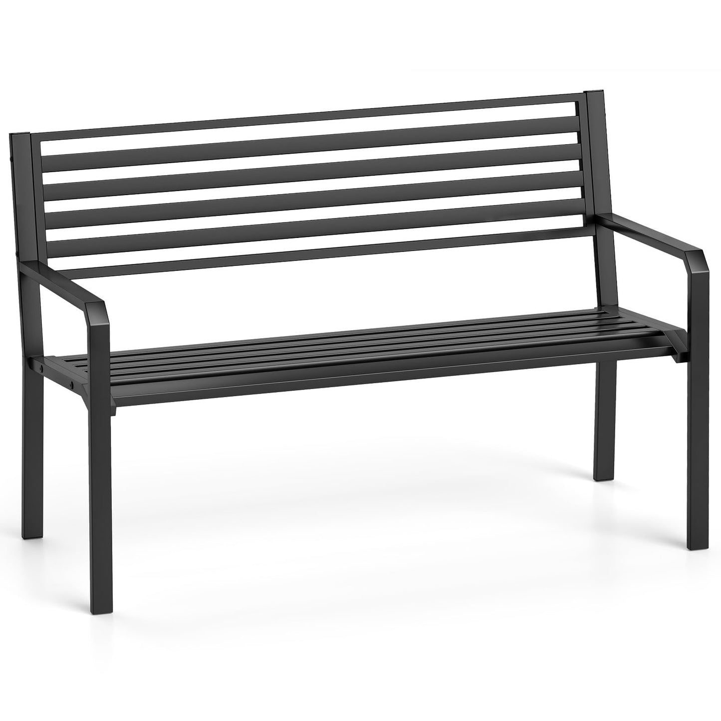 Tangkula 50” Outdoor Metal Park Bench