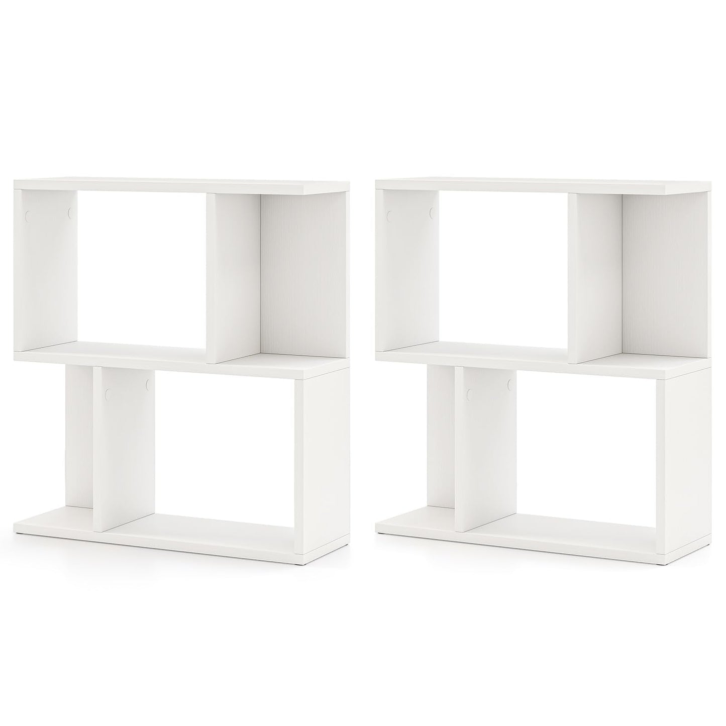 Tangkula 3 Tier Geometric Bookshelf