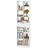 Tangkula 71” Tall Bookcase with Drawer Modern Bookshelf(1/2)