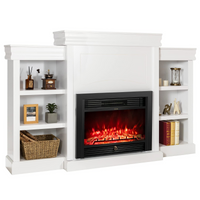  70 Inches Mantel Fireplace, 28.5-Inch Electric Fireplace - Tangkula