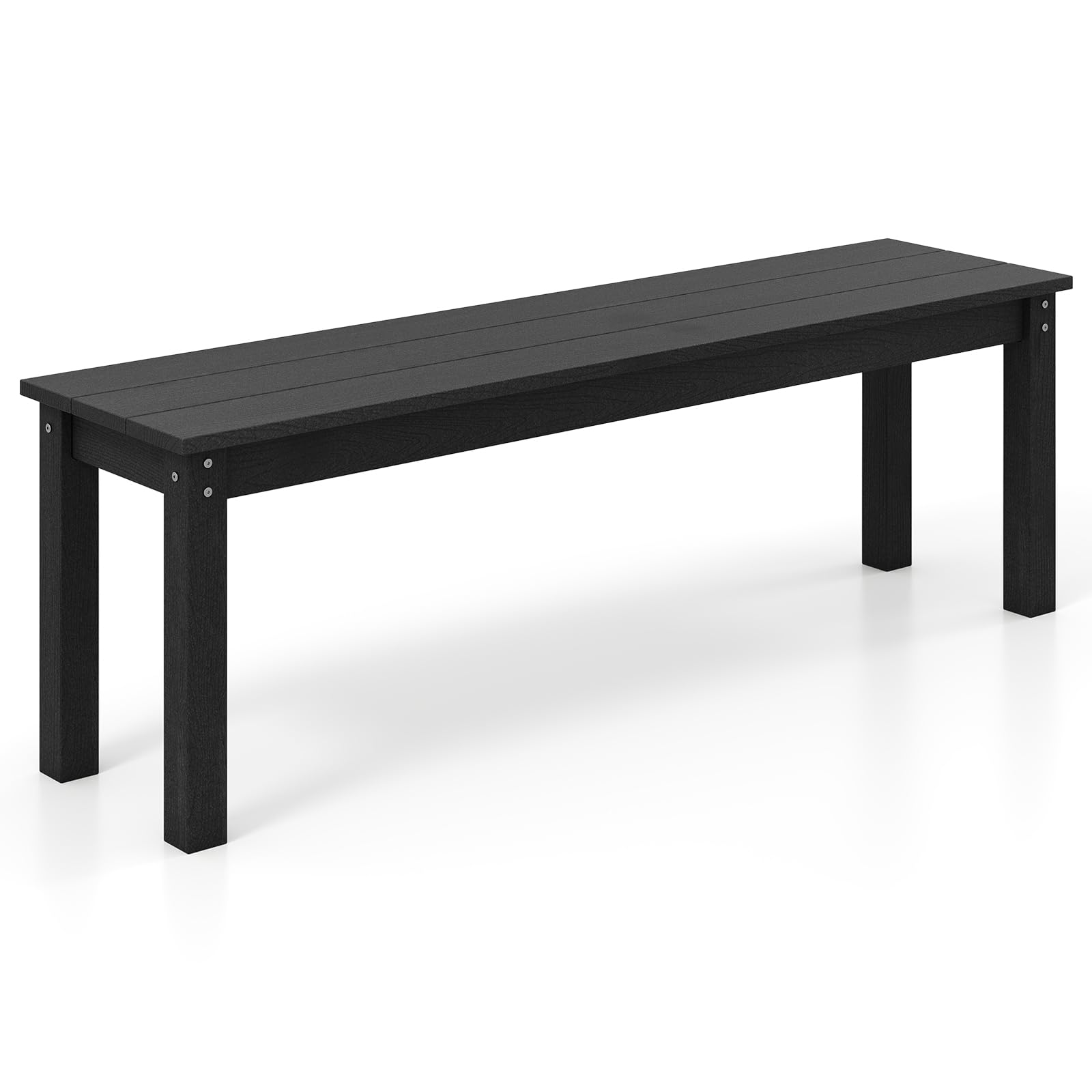 Tangkula HDPE Outdoor Bench 2-3 Person Patio Bench