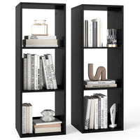 Bibliothèque Tangkula à 3 cubes, étagère à 4 niveaux avec compartiments ouverts