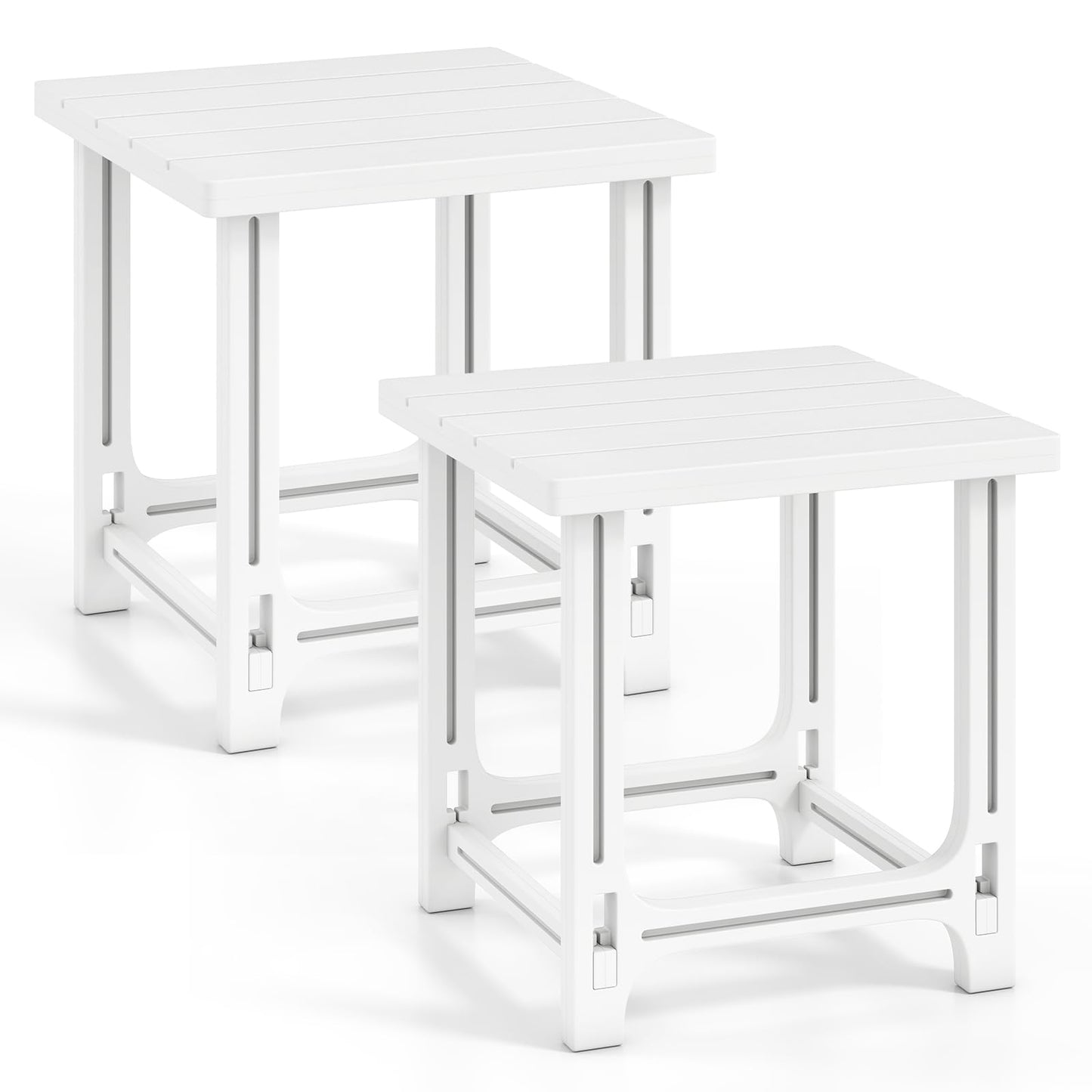 Tangkula Outdoor Adirondack Side Table| 18" Heavy Duty HDPE Patio End Table(1/2)