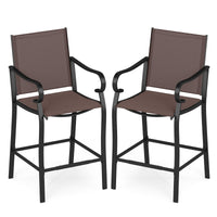 Tangkula Outdoor Counter Height Bar Stools Set of 2/4