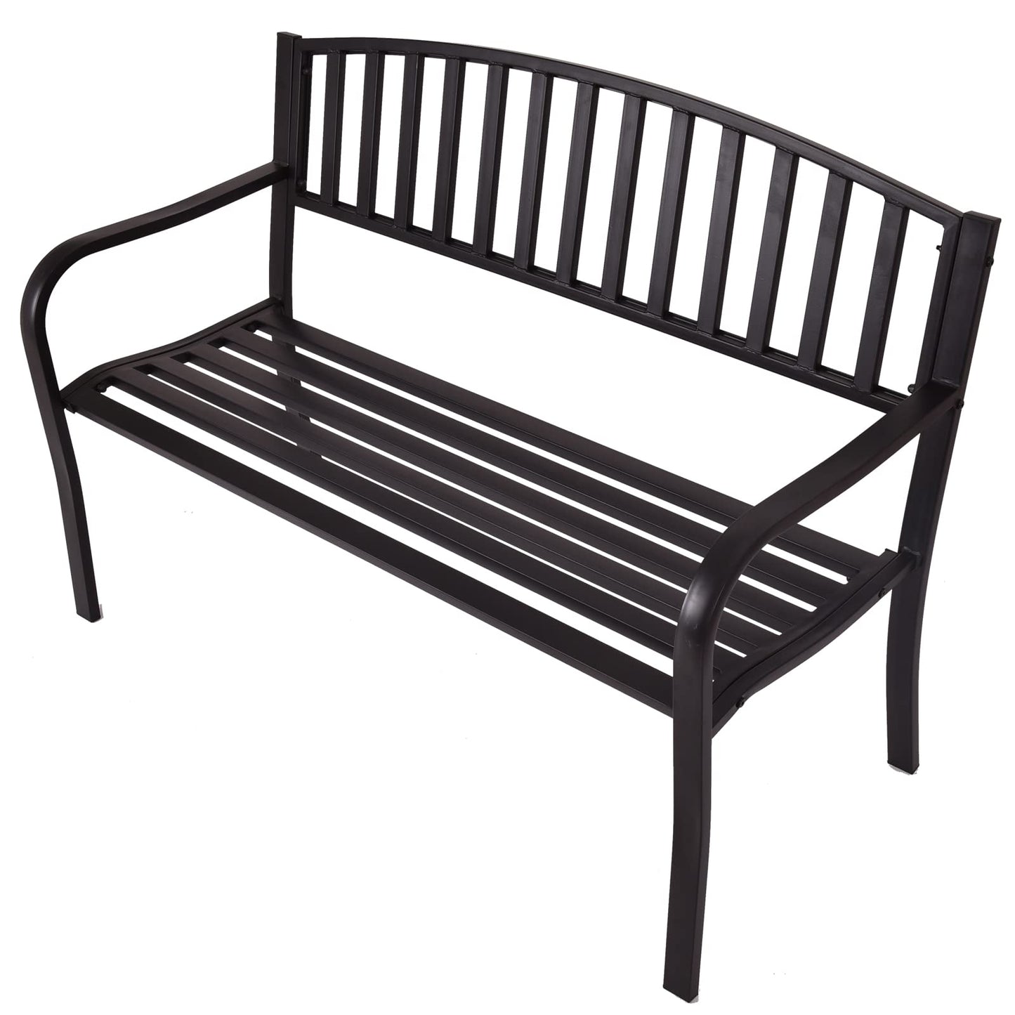 Tangkula 50 Inch Outdoor Steel Garden Bench Park Bench