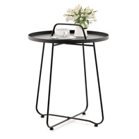 Tangkula Table d'appoint d'extérieur avec poignée pour l'extérieur