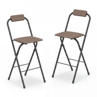 Tangkula Folding Bar Stools Set of 2/4 Portable Bar Height Stools