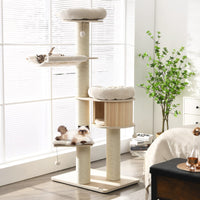 Tangkula Modern Cat Tree with Sisal Posts for Indoor Large Cats