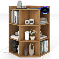 Bibliothèque d'angle Tangkula à 9 cubes avec station de recharge