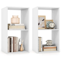Tangkula 2-Cube Bookcase, 3-Tier Bookshelf with Open Compartments