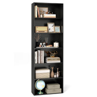 Tangkula 6-Tier Bookcase, 70” Tall Freestanding Bookshelf with 6 Open Shelves