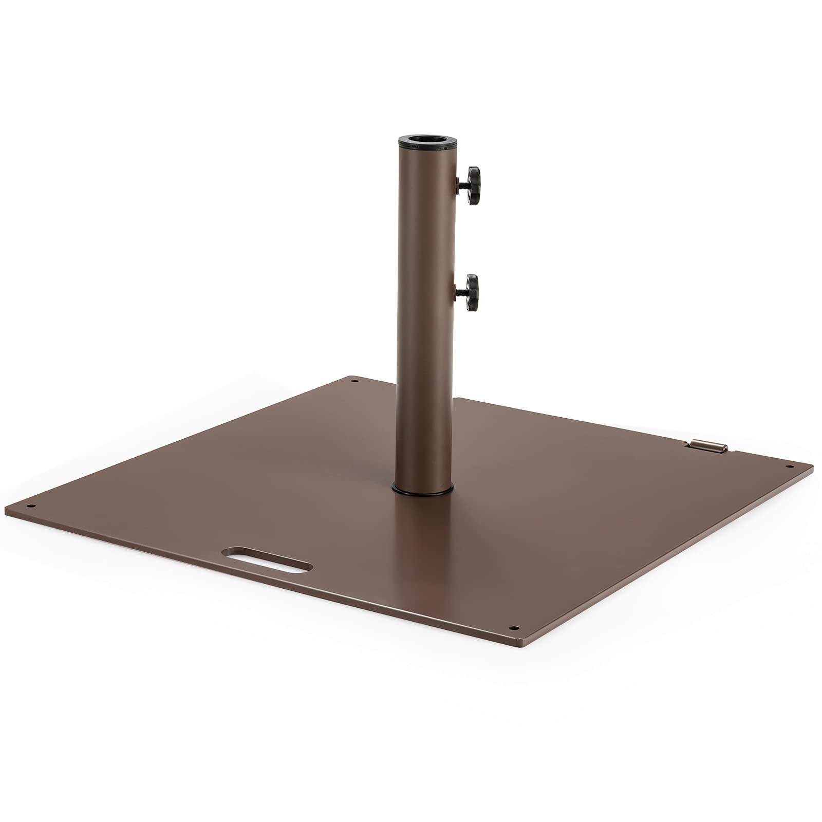Tangkula 50LBS Patio Umbrella Base with 2 Tightening Knobs & 2 Wheels