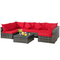 7-Piece Patio Furniture Set, Outdoor Sectional PE Rattan Sofa Set