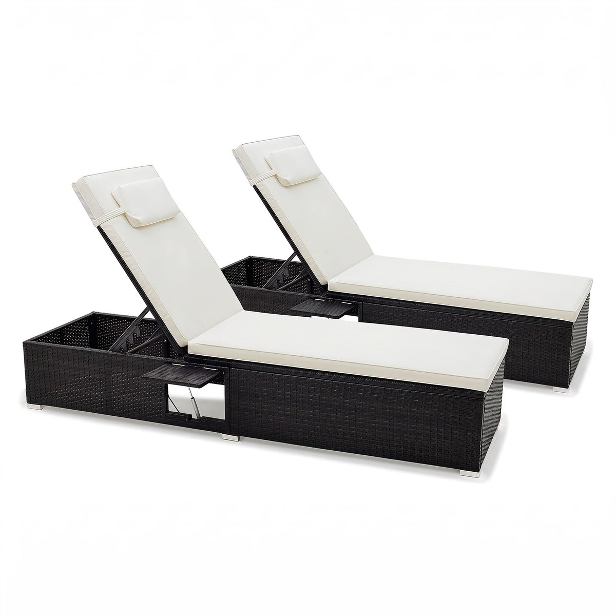 Tangkula Patio Rattan Chaise Lounge