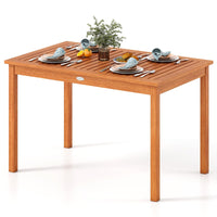 Table à manger d'extérieur Tangkula pour 4 à 6 personnes