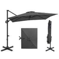 Tangkula 11 x 9 FT Patio Umbrella Large Offset Cantilever Outdoor Umbrella