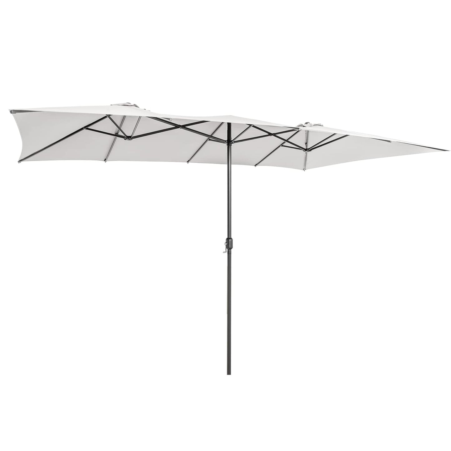 TANGKULA 15 FT Double-Sided Patio Umbrella with Crank Handle