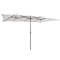 TANGKULA 15 FT Double-Sided Patio Umbrella with Crank Handle
