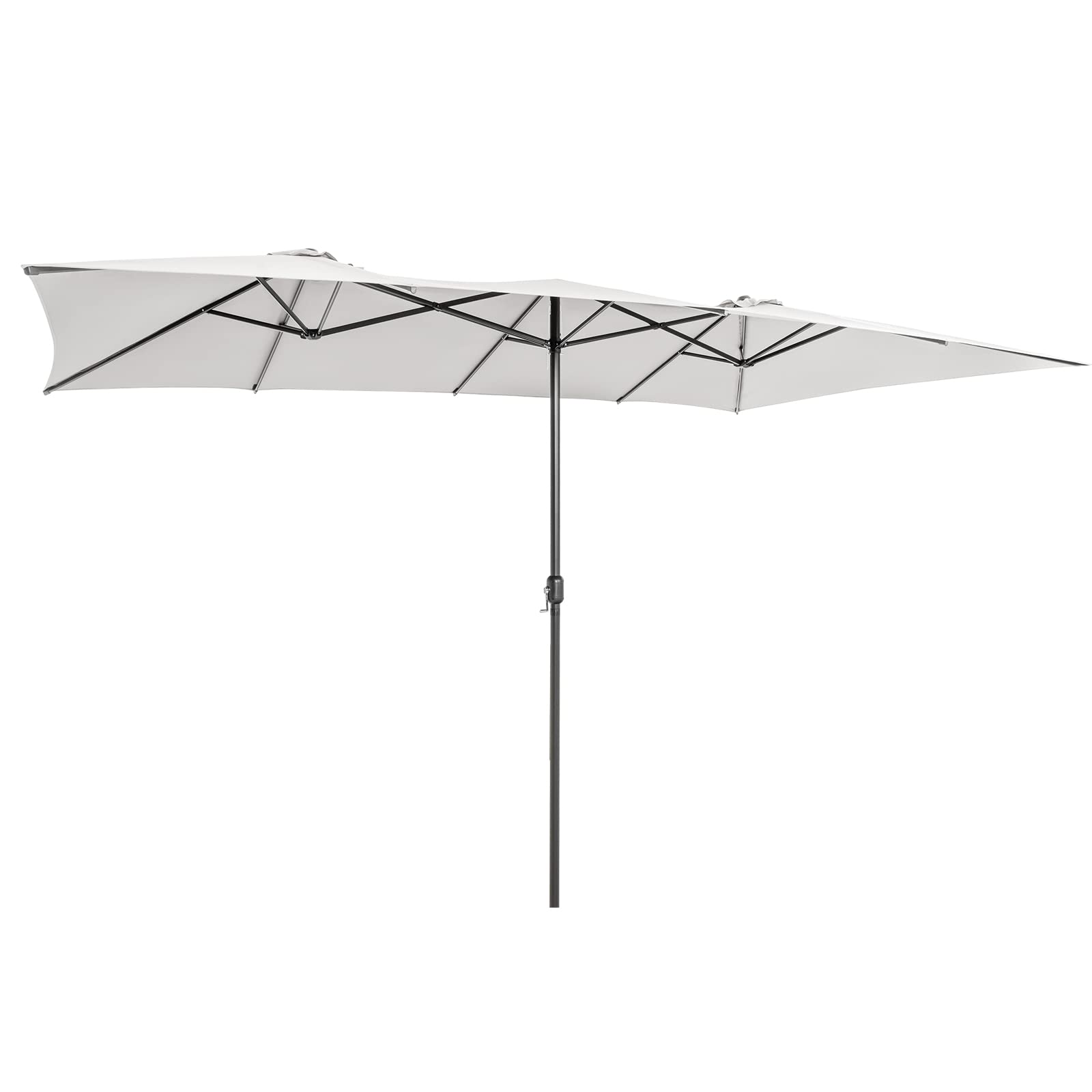 TANGKULA 15 FT Double-Sided Patio Umbrella with Crank Handle