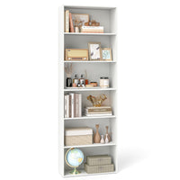 Tangkula 6-Tier Bookcase, 70” Tall Freestanding Bookshelf with 6 Open Shelves