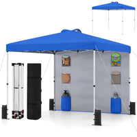 Tangkula 10x10 Ft Pop Up Canopy with Sidewall UPF50+ Commercial Canopy Tent
