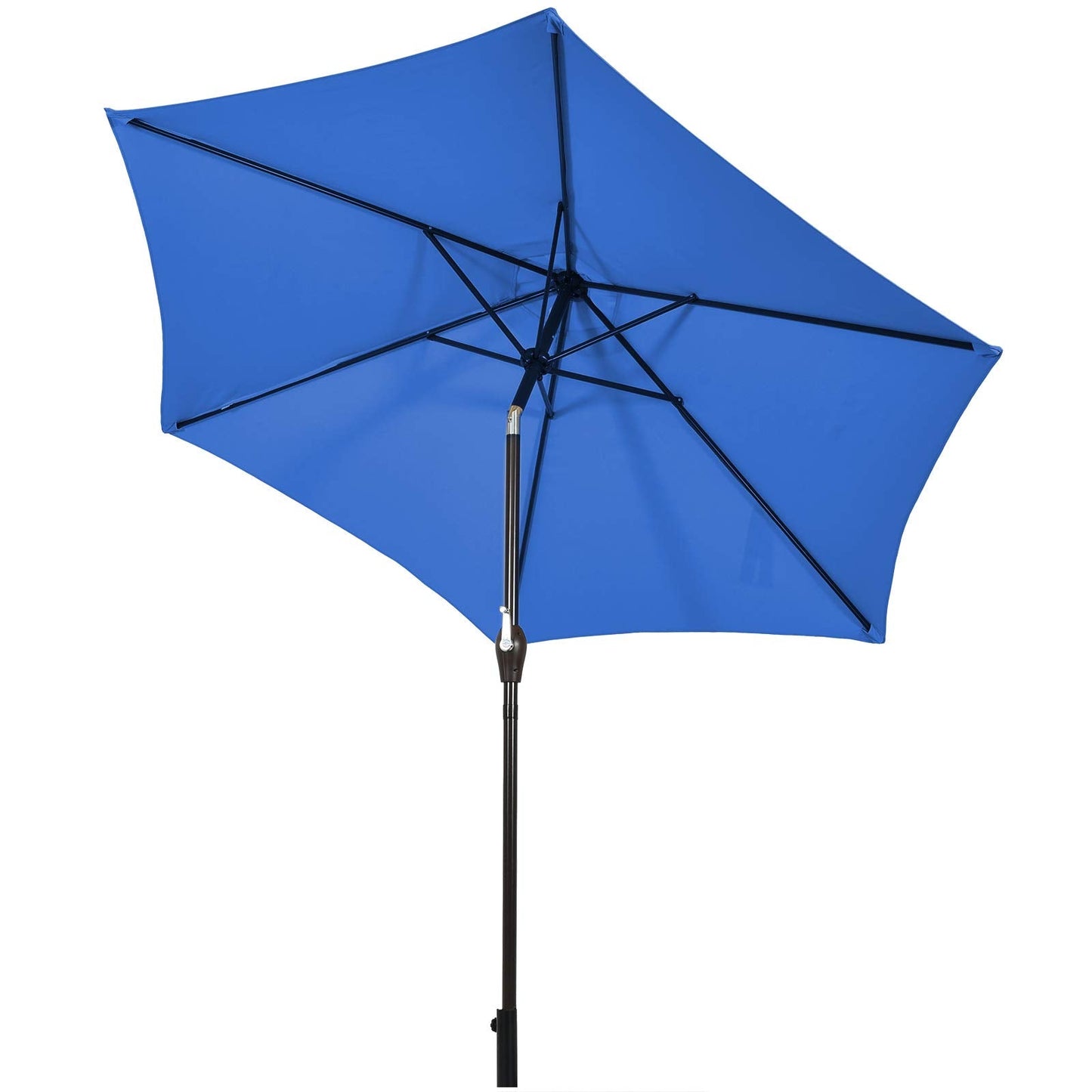 Tangkula 9FT Patio Umbrella, Outdoor Market Table Umbrella with Push Button Tilt Adjustment, Crank & 6 Sturdy Ribs for Garden