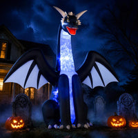 Tangkula 8 FT Tall Halloween Inflatables Ice Dragon Outdoor Decoration
