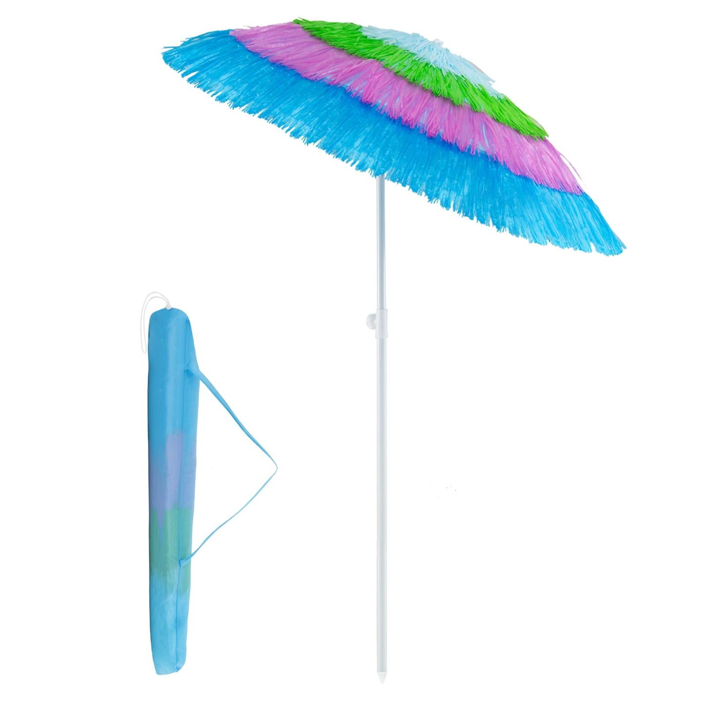Tangkula 6FT Tiki Patio Umbrella with Carrying Bag
